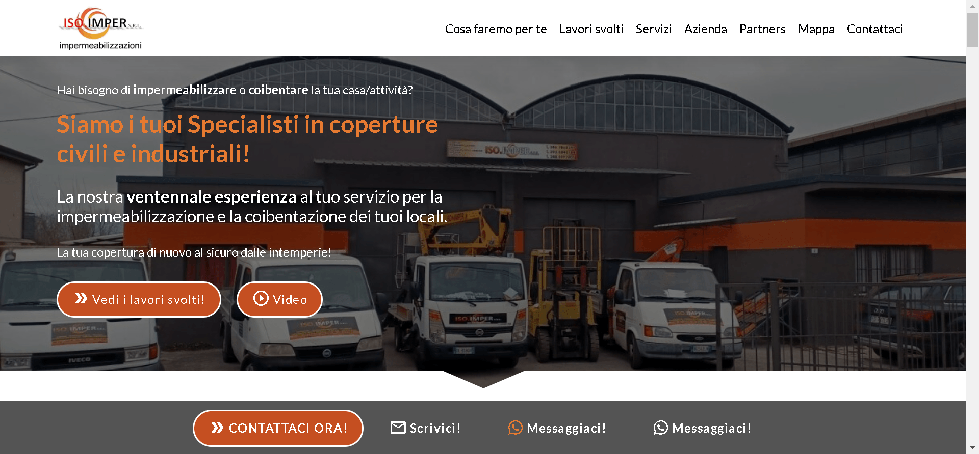 Presentation website for a waterproofing and insulation company in Padua, Italy